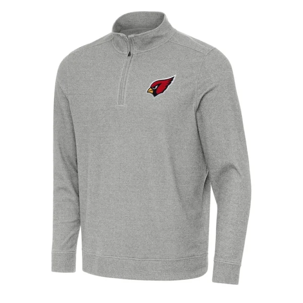 Arizona cardinals antigua subtle quarter zip top Heather gray
