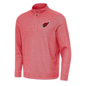 Arizona cardinals antigua subtle quarter zip top Heather red