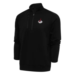Arizona cardinals antigua team logo throwback generation quarter zip pullover top Black