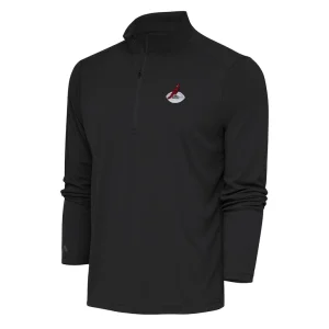 Arizona cardinals antigua team logo throwback tribute quarter zip pullover top Charcoal