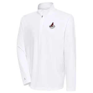 Arizona cardinals antigua team logo throwback tribute quarter zip pullover top White