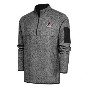 Arizona cardinals antigua throwback fortune big tall quarter zip pullover jacket Heather black