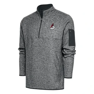 Arizona cardinals antigua throwback fortune big tall quarter zip pullover jacket Heather charcoal