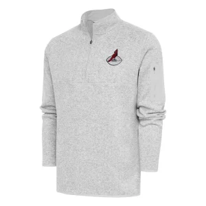 Arizona cardinals antigua throwback fortune quarter zip pullover jacket Heather gray