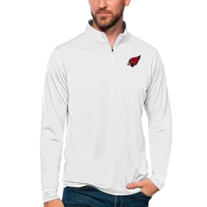 Arizona cardinals antigua tribute quarter zip lightweight pullover top White