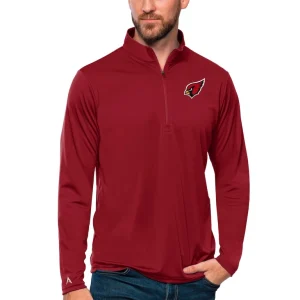 Arizona cardinals antigua tribute quarter zip lightweight pullover top cardinal Cardinal
