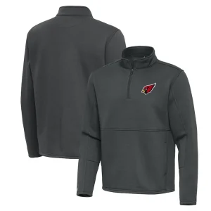 Arizona cardinals antigua twist quarter zip pullover jacket pewter Cardinal