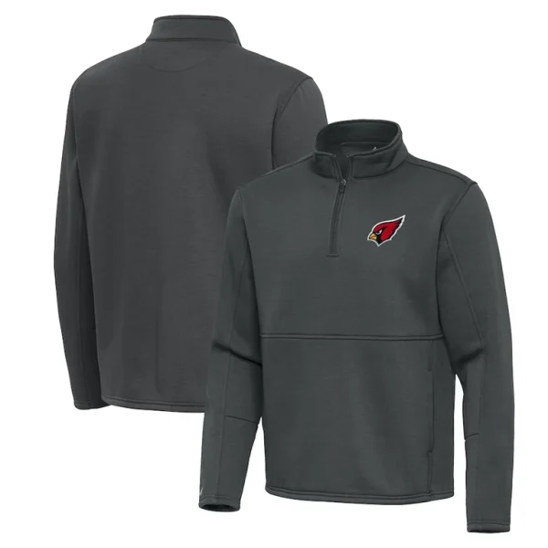 Arizona cardinals antigua twist quarter zip pullover jacket pewter Cardinal