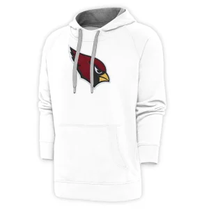 Arizona cardinals antigua victory chenille pullover hoodie White