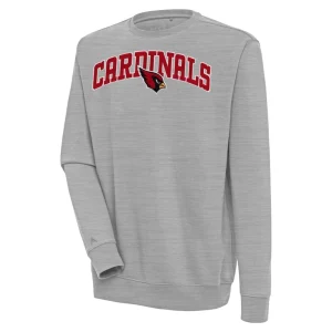 Arizona cardinals antigua victory chenille pullover sweatshirt Heather gray