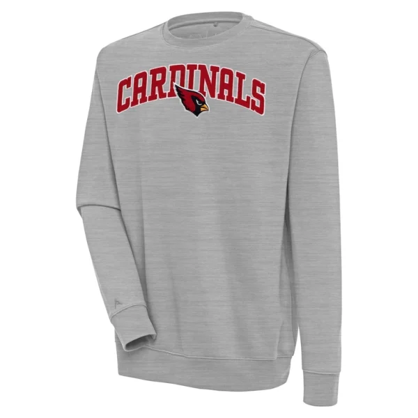 Arizona cardinals antigua victory chenille pullover sweatshirt Heather gray