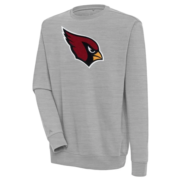 Arizona cardinals antigua victory crewneck pullover sweatshirt Heather gray