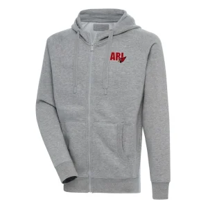 Arizona cardinals antigua victory full zip hoodie Heather gray