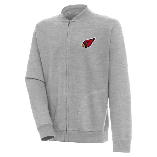 Arizona cardinals antigua victory full zip jacket Heather gray
