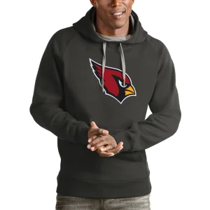 Arizona cardinals antigua victory pullover hoodie Charcoal