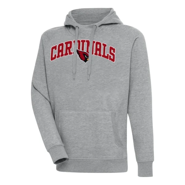 Arizona cardinals antigua victory pullover hoodie Heather gray