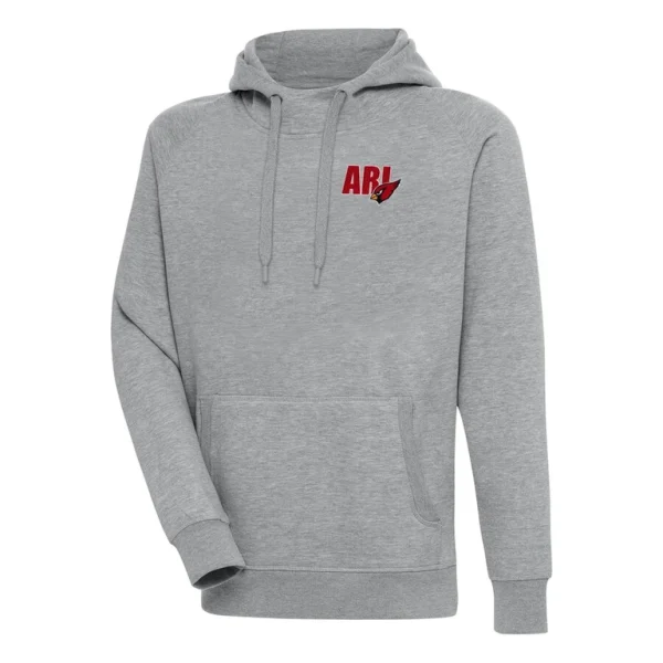 Arizona cardinals antigua victory pullover hoodie Heather gray