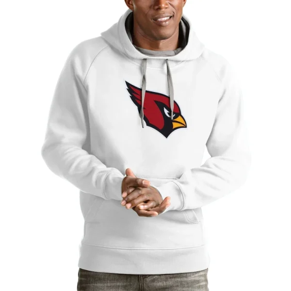Arizona cardinals antigua victory pullover hoodie White