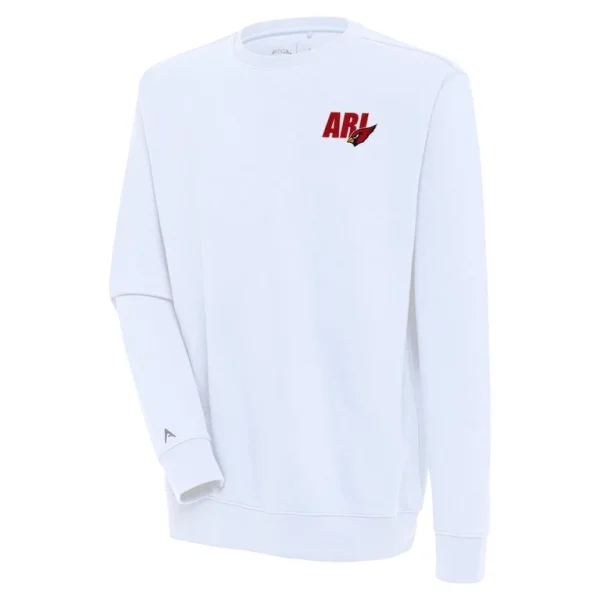 Arizona cardinals antigua victory pullover sweatshirt White