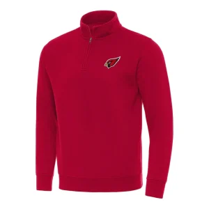 Arizona cardinals antigua victory quarter zip pullover top Red