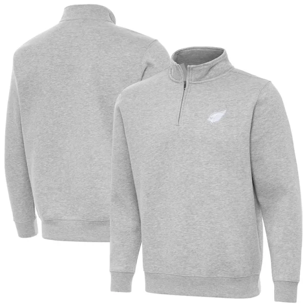Arizona cardinals antigua victory quarter zip top Heather gray