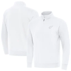 Arizona cardinals antigua victory quarter zip top White
