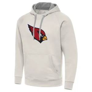 Arizona cardinals antigua victory raglan pullover hoodie Cream