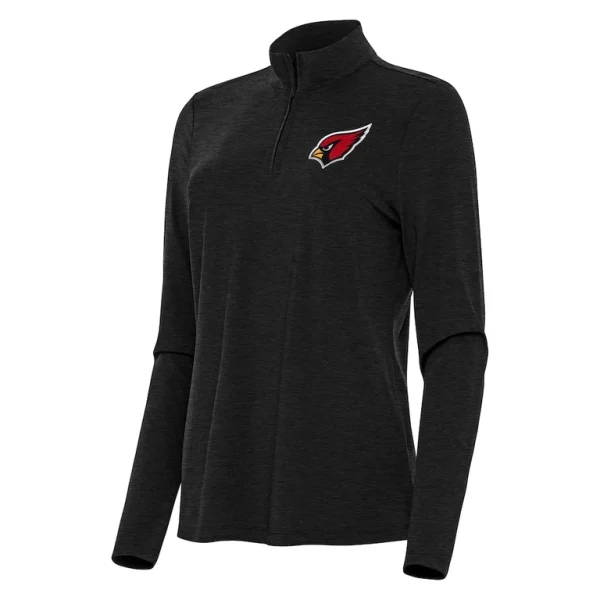 Arizona cardinals antigua womens bright quarter zip sweatshirt Heather black
