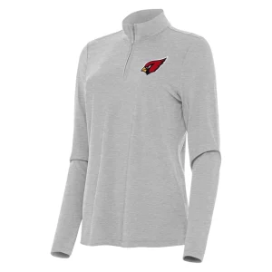 Arizona cardinals antigua womens bright quarter zip sweatshirt Heather gray