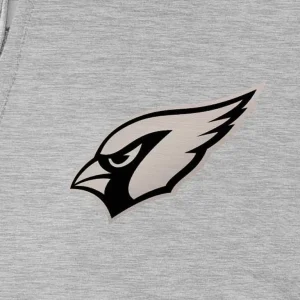 Arizona cardinals antigua womens brushed carbon bright quarter zip pullover top – heather gray Cardinal S