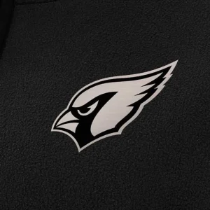 Arizona cardinals antigua womens brushed carbon figure half zip pullover sweatshirt – black Cardinal S
