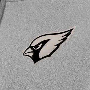 Arizona cardinals antigua womens brushed carbon figure half zip pullover sweatshirt – gray Cardinal S