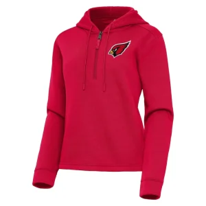 Arizona cardinals antigua womens contemporary quarter zip hoodie Red M