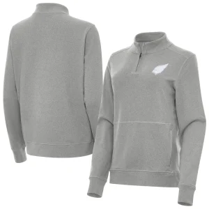 Arizona cardinals antigua womens crush quarter zip jacket Heather gray