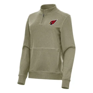 Arizona cardinals antigua womens crush quarter zip jacket Heather olive