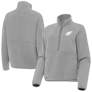 Arizona cardinals antigua womens figure half zip sweatshirt Gray