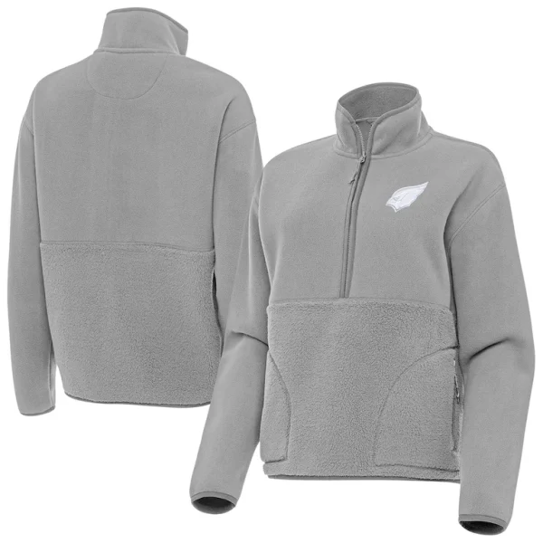 Arizona cardinals antigua womens figure half zip sweatshirt Gray