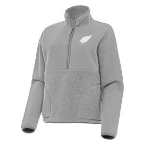 Arizona cardinals antigua womens figure half zip sweatshirt Gray S