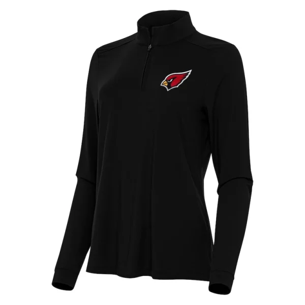 Arizona cardinals antigua womens intent quarter zip sweatshirt Black