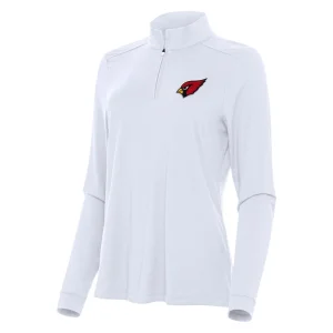 Arizona cardinals antigua womens intent quarter zip sweatshirt White