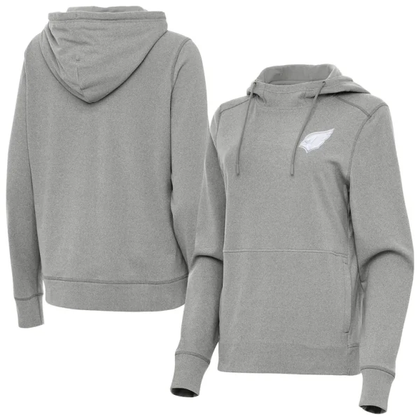 Arizona cardinals antigua womens justice pullover hoodie Heather gray