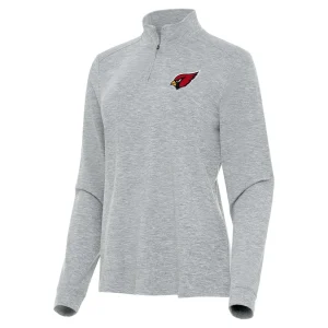 Arizona cardinals antigua womens mentor quarter zip jacket Heather gray