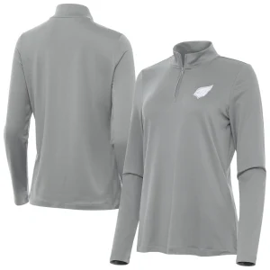 Arizona cardinals antigua womens reprocess quarter zip top Gray