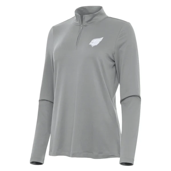 Arizona cardinals antigua womens reprocess quarter zip top Gray S