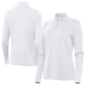 Arizona cardinals antigua womens reprocess quarter zip top White