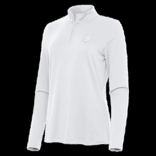 Arizona cardinals antigua womens reprocess quarter zip top White S