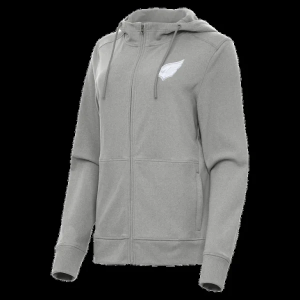 Arizona cardinals antigua womens seeker full zip hoodie jacket Heather gray S