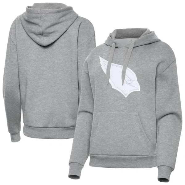 Arizona cardinals antigua womens victory pullover hoodie Heather gray
