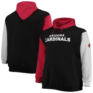 Arizona cardinals big tall pullover hoodie Cardinalblack