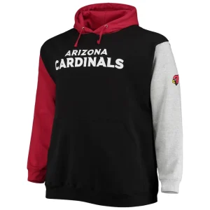 Arizona cardinals big tall pullover hoodie Cardinalblack 3XB